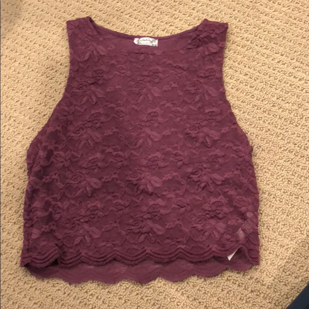 Free people lace crop top